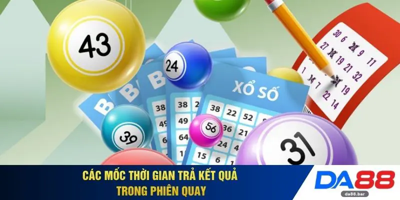 Lô Đề Siêu Tốc - Bùng Nổ Săn Số Siêu Đẹp Cùng DA88 4 Các mốc thời gian trả kết quả trong phiên quay